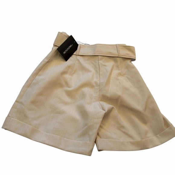 Pretty Little Thing Woven Fabric-Pleated-Cuffed-Belted-Size 2-Side Zip NWOT - Picture 5 of 8